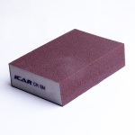 Абразивная шлифовальная губка ICAR Grey Soft, 4х4, зерно Ceramic Brown Grit-150, 98*69*26мм