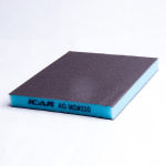 Абразивная шлифовальная губка ICAR Medium, 2х2, Blue foam, зерно AO Brown Grit-220, 120*98*12мм