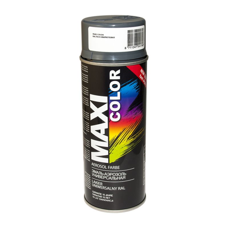 7024RAL графитовая серая  MAXICOLOR  Автоэмаль (аэрозольная краска), уп.400мл