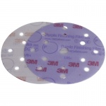 Р600 150мм 3М Hookit 260L Purple Круг абразивный, полировальный, 15 отверстий  арт.51156