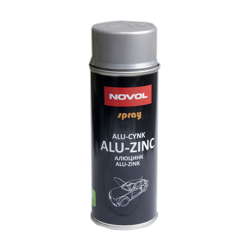 NOVOL ALU-ZINK SPRAY Быстросохнующий продукт АлюЦинк, серебрянный (аэрозоль), уп.400 мл