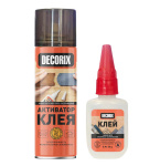 Клей двухкомпонентный для экспресс-склеивания,  DECORIX, активатор 270 мл + клей 65 г