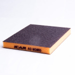Абразивная шлифовальная губка ICAR Medium, 2х2, Orange foam, зерно AO Brown Grit-60, 120*98*12мм