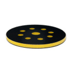 Подложка промежуточная 125mm T5mm STANDARD на липучке, 8 отв желтая ICAR YELLOW