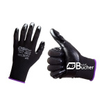 ADOLF BUCHER  Перчатки для механических работ с нитриловым покрытием, чёрные, размер L, уп.1пара