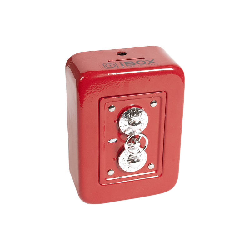 IBOX Nr. IB-1-CL-15-11-6 Кэшбокс, красный, металлический ящик для денег с комбинационным замком