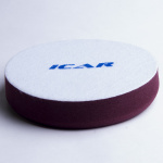 Полировальный поролон. круг D150mm (велкро 150mm) T30mm средне жесткий бордо Medium hard MAROON ICAR