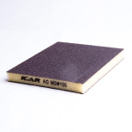 Абразивная шлифовальная губка ICAR Medium, 2х2, Yellow foam, зерно AO Brown Grit-100, 120*98*12мм