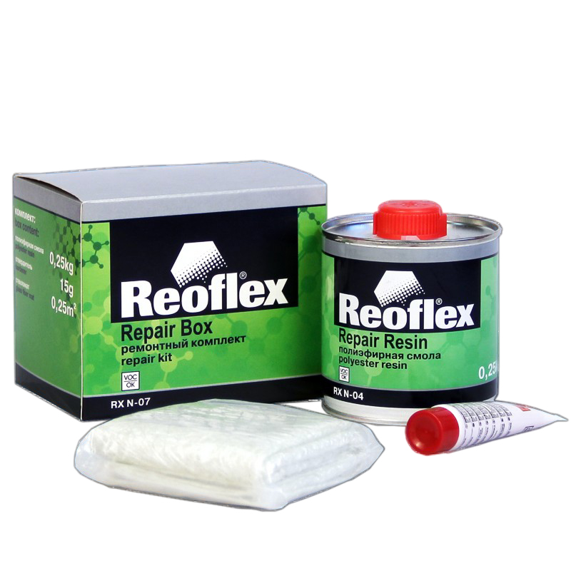 REOFLEX  Ремонтный комплект (смола 0,25кг+ стекломат 150 гр/1м.кв.+ отвердитель)