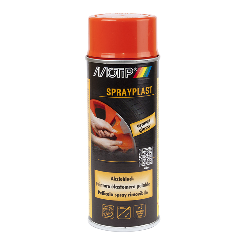оранжевая глянцевая  MOTIP  Sprayplast Эмаль винил (аэрозоль), уп.400мл