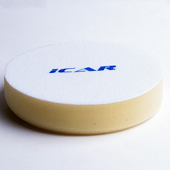 Полировальный поролон. круг D150mm (велкро 150mm) T30mm среднемягкий желтый ICAR