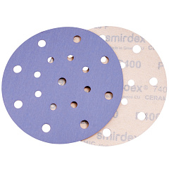 P100 150мм SMIRDEX Ceramic Velcro Discs 740  Абразивный круг, с 17 отверстиями