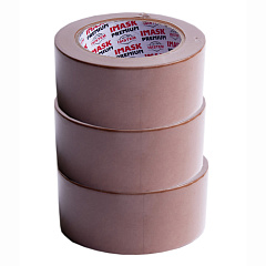 40м х 48мм Коричневая Малярная лента IMASK Premium 90C Rubber Creped, набор 3шт