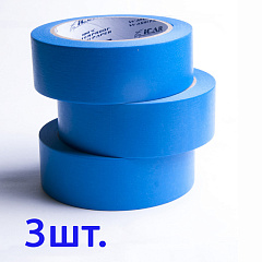 40м х 36мм Малярная лента Синяя Blue ICAR Washi 100C, набор 3шт
