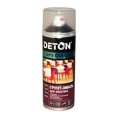 Грунт-эмаль DETON Special  для пластика, чёрный (аэрозоль), уп.520мл