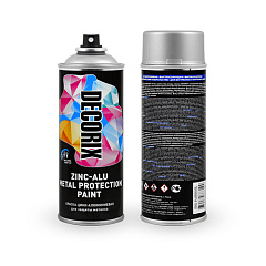 Краска антикоррозийная DECORIX, цинк-алюминий, аэрозоль, 520мл