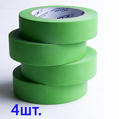40м х 36мм Малярная лента Зеленая Green ICAR  Semicrepped 120С, набор 4шт