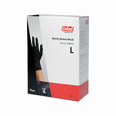 COLAD  Extra Перчатки нитриловые устойчивые к растворителям, черные, размер L, уп.коробка 400шт