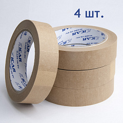 40м х 25мм Малярная бум. лента ICAR  80C, набор 4шт