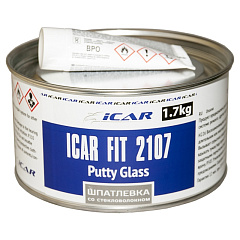 Шпатлевка  ICAR FIT 2107  полиэфирная, со стекловолокном, уп.1,7кг