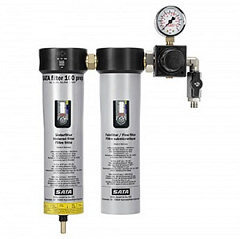 SATA  filter 100 prep Двухступенчатый фильтр с регулятором давления и выходным отверстием G 1/4