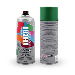 Эмаль универсальная DECORIX, зеленый матовый, аэрозоль, 520мл