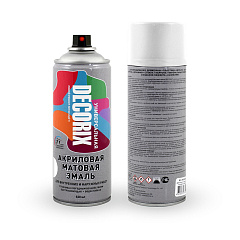 Эмаль универсальная DECORIX, серый матовый, аэрозоль, 520мл