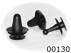 00130 ЧЕРНАЯ  Клипса автомобильная GM/TOYOTA/LEXUS, Rokland (КОМПЛЕКТ)