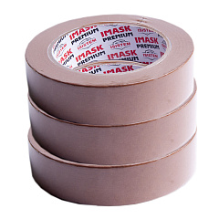 40м х 36мм Коричневая Малярная лента IMASK Premium 90C Rubber Creped, набор 3шт