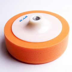 Полировальный поролон. круг ICAR D150mm (М14) T50mm жесткий оранжевый