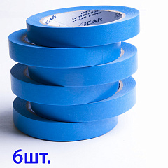40м х 24мм Малярная лента Синяя Blue ICAR Washi 100C, набор 6шт