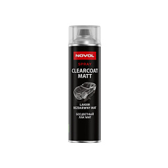 Бесцветный матовый лак, CLEARCOAT MATT, аэрозоль, Новол ПИ, уп. 500 мл