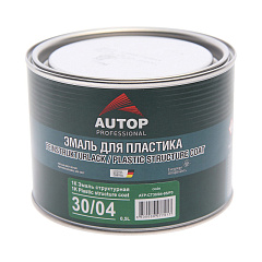 1К Эмаль структурная для пластика серая мелкая  AUTOP, уп. 0,5л