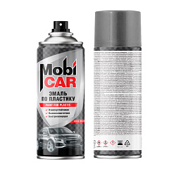 Эмаль по пластику MobiCAR, белый матовый, аэрозоль, 520мл