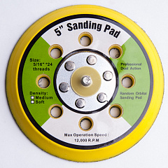 125мм ITOOLS Backing pads Velcro  Подложка полиуретановая, с 8 отверстиями