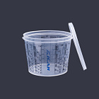 Ёмкость пластиковая мерная ICAR с крышкой, 750мл, набор 25шт