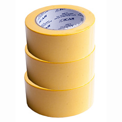 40м х 48мм Малярная лента Желтая Yellow ICAR  Semicrepped 120С, набор 3шт