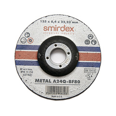 125*6,4*22мм SMIRDEX 913 Metal Grinding Круг зачистной шлифовальный по металлу