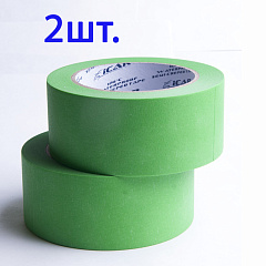 40м х 48мм Малярная лента Зеленая Green ICAR  Semicrepped 120С, набор 2шт