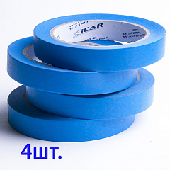 40м х 24мм Малярная лента Синяя Blue ICAR Washi 100C, набор 4шт