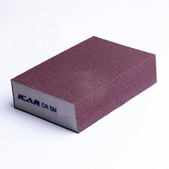Абразивная шлифовальная губка ICAR Grey Soft, 4х4, зерно Ceramic Brown Grit-220, 98*69*26мм
