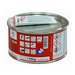 Шпатлевка  CARSYSTEM  Glas 2K полиэфирная со стекловолокном, зелёная, уп.1,8кг