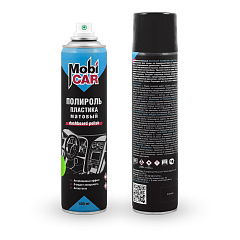 Полироль пластика матовый, ваниль, MobiCAR, аэрозоль, 520мл
