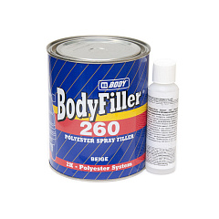 Шпатлевка  HB BODY 260 Filler жидкая полиэфирная, бежевая, уп.1л