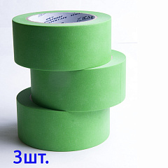 40м х 48мм Малярная лента Зеленая Green ICAR  Semicrepped 120С, набор 3шт