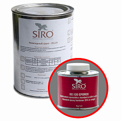 29.3.70121 R SIRO Грунт эпоксидный серый с отвердителем 02.120 R, комплект, уп. 1+0,2кг