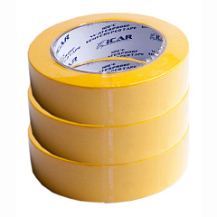 40м х 36мм Малярная лента Желтая Yellow ICAR  Semicrepped 120С, набор 3шт