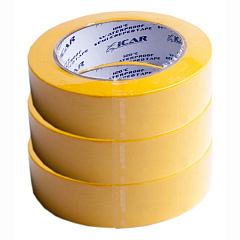 40м х 30мм Малярная лента Желтая Yellow ICAR  Semicrepped 120С, набор 3шт