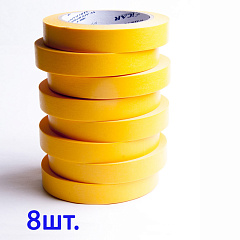 40м х 18мм Малярная лента Оранжевая Orange ICAR Washi 100C, набор 8шт