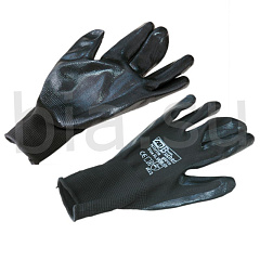 Перчатки AB, для механических работ с нитриловым покрытием 1 пара - черные, размер M